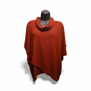 Olivia Blu Women's Cowl Neck Asymmetrical Poncho Top - Size M - JC302